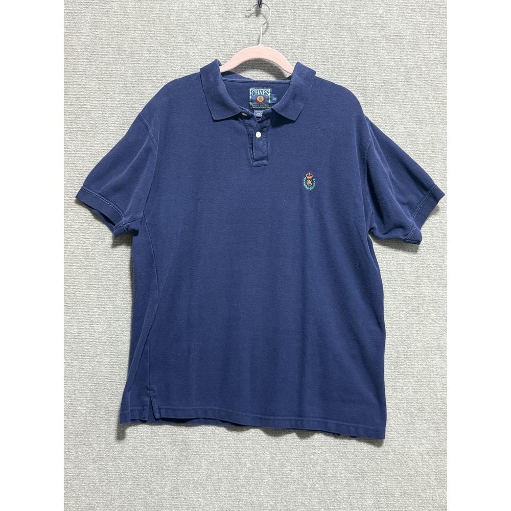 Chaps Ralph Lauren Polo Shirt Mens Medium Crest Classic Preppy Rugby Style